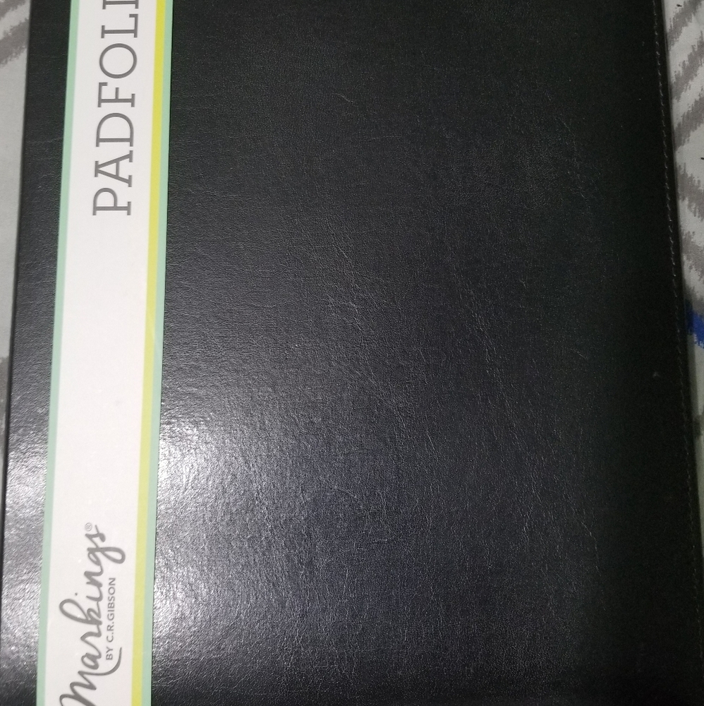 New Black Markings Padfolio with pad